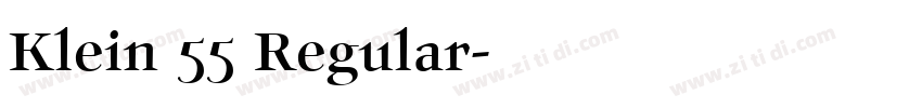Klein 55 Regular字体转换